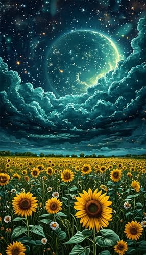 Puzzle 500 Teile Sternenhimmel Sonnenblumen 52 x 38 cm Puzzles für Erwachsene Herausforderndes Rätsel Lernspiel für Die Ganze Familie Geschenke für Frauen Männer 500 Teile Puzzle Puzzle 500 Teile Sternenhimmel Sonnenblumen 52 x 38 cm Puzzles für Erwachsene Herausforderndes Rätsel Lernspiel für Die Ganze Familie Geschenke für Frauen Männer 500 Teile Puzzle von QiHon