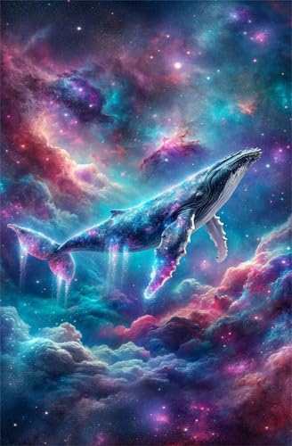 Puzzle 500 Teile Sternenhimmel Wal 52 x 38 cm Puzzles für Erwachsene Herausforderndes Rätsel Lernspiel für Die Ganze Familie Geschenke für Frauen Männer 500 Teile Puzzle von QiHon