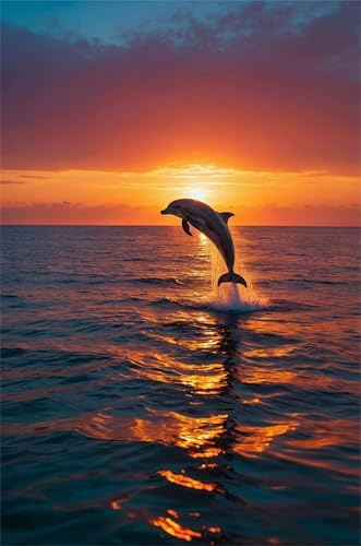 Puzzle 500 Teile Sunset Delfin 52 x 38 cm Puzzles für Erwachsene Herausforderndes Rätsel Lernspiel für Die Ganze Familie Geschenke für Frauen Männer 500 Teile Puzzle Puzzle 500 Teile Sunset Delfin 52 x 38 cm Puzzles für Erwachsene Herausforderndes Rätsel Lernspiel für Die Ganze Familie Geschenke für Frauen Männer 500 Teile Puzzle von QiHon