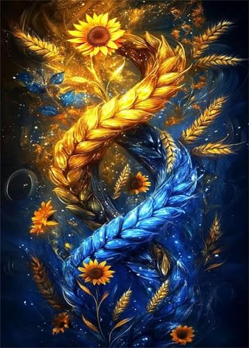 Puzzle 520 Teile Erwachsene Weizen Sonnenblume 52 x 38 cm Puzzles für Erwachsene Pädagogisches Spiel Herausforderung Spielzeug Impossible Puzzle 520 Teile Puzzles von QiHon