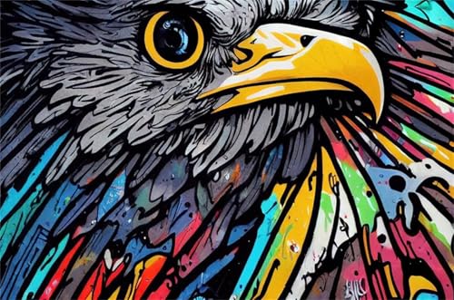 Puzzle 70 Teile Erwachsene Aquarell Adler 20 x 15 cm Puzzles für Erwachsene Pädagogisches Spiel Herausforderung Spielzeug Impossible Puzzle 70 Teile Puzzles von QiHon