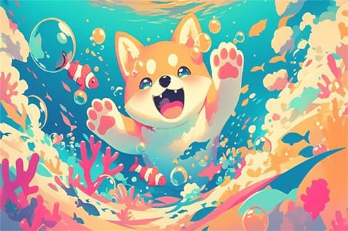Puzzle 70 Teile Erwachsene Cartoon Hunde 20 x 15 cm Puzzles für Erwachsene Pädagogisches Spiel Herausforderung Spielzeug Impossible Puzzle 70 Teile Puzzles von QiHon