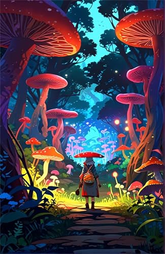 Puzzle 70 Teile Erwachsene Cartoon Pilze 20 x 15 cm Puzzles für Erwachsene Pädagogisches Spiel Herausforderung Spielzeug Impossible Puzzle 70 Teile Puzzles von QiHon