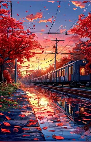 Puzzle 70 Teile Erwachsene Cartoon Zug 20 x 15 cm Puzzles für Erwachsene Pädagogisches Spiel Herausforderung Spielzeug Impossible Puzzle 70 Teile Puzzles von QiHon