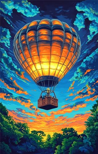 Puzzle 70 Teile Erwachsene Heißluftballon Landschaft 20 x 15 cm Puzzles für Erwachsene Pädagogisches Spiel Herausforderung Spielzeug Impossible Puzzle 70 Teile Puzzles von QiHon