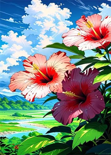 Puzzle 70 Teile Erwachsene Landschaft Blumen 20 x 15 cm Puzzles für Erwachsene Pädagogisches Spiel Herausforderung Spielzeug Impossible Puzzle 70 Teile Puzzles von QiHon