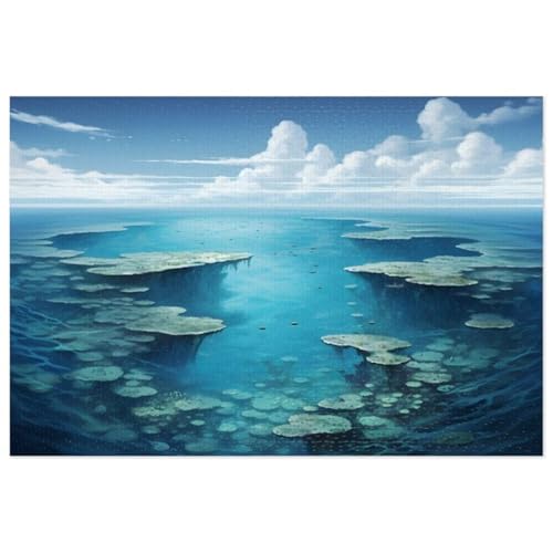 Puzzle 70 Teile Erwachsene Ozean 20 x 15 cm Puzzles für Erwachsene Pädagogisches Spiel Herausforderung Spielzeug Impossible Puzzle 70 Teile Puzzles von QiHon