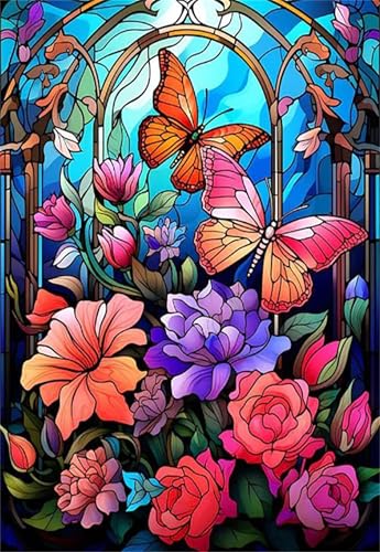 Puzzle 70 Teile Erwachsene Rosa Blume Schmetterling 20 x 15 cm Puzzles für Erwachsene Pädagogisches Spiel Herausforderung Spielzeug Impossible Puzzle 70 Teile Puzzles von QiHon