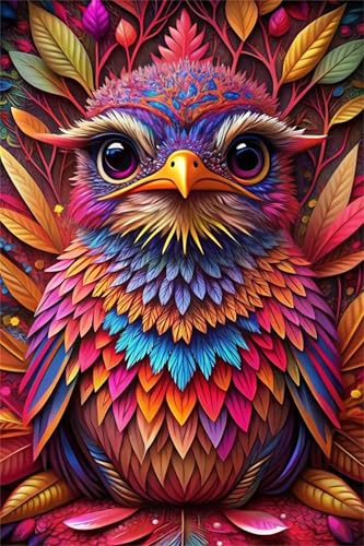 Puzzle 70 Teile Erwachsene Tier Eule 20 x 15 cm Puzzles für Erwachsene Pädagogisches Spiel Herausforderung Spielzeug Impossible Puzzle 70 Teile Puzzles von QiHon