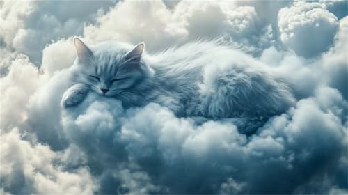 Puzzle 70 Teile Erwachsene Wolken Katzen 20 x 15 cm Puzzles für Erwachsene Pädagogisches Spiel Herausforderung Spielzeug Impossible Puzzle 70 Teile Puzzles von QiHon
