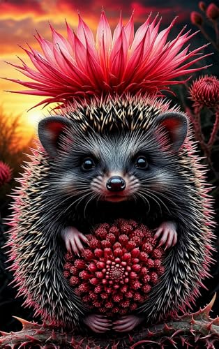 Puzzle 700 Teile Blumen Igel 52 x 38 cm Puzzles für Erwachsene Herausforderndes Rätsel Lernspiel für Die Ganze Familie Geschenke für Frauen Männer 700 Teile Puzzle von QiHon