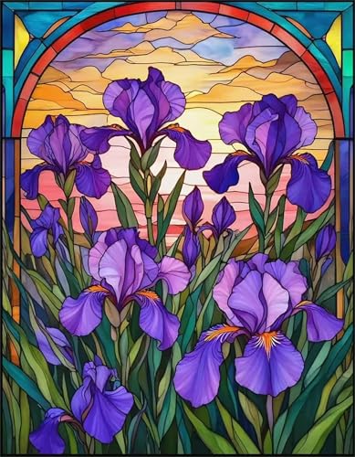 Puzzle 700 Teile Lila Irisblüte, Puzzle Erwachsene 52 x 38 cm, Herausforderndes Rätsel, Puzzlespiele für Die Ganze Familie, Klassische Puzzles für Erwachsene 700 Teile von QiHon