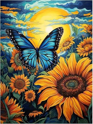 Puzzle 700 Teile Schmetterlinge Sonnenblumen 52 x 38 cm Puzzles für Erwachsene Herausforderndes Rätsel Lernspiel für Die Ganze Familie Geschenke für Frauen Männer 700 Teile Puzzle von QiHon