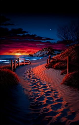 Puzzle 700 Teile Sonnenuntergangsstrand 52 x 38 cm Puzzles für Erwachsene Herausforderndes Rätsel Lernspiel für Die Ganze Familie Geschenke für Frauen Männer 700 Teile Puzzle von QiHon