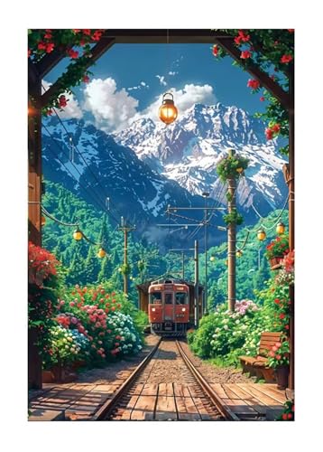 Puzzle für Erwachsene 1000 Teile Frühlingszug, 75 x 50 cm Puzzles für Erwachsene Pädagogisches Spiel Herausforderung Spielzeug 1000 Teile, Puzzle Erwachsene Anspruchsvoll Puzzle für Erwachsene 1000 Teile Frühlingszug, 75 x 50 cm Puzzles für Erwachsene Pädagogisches Spiel Herausforderung Spielzeug 1000 Teile, Puzzle Erwachsene Anspruchsvoll von QiHon