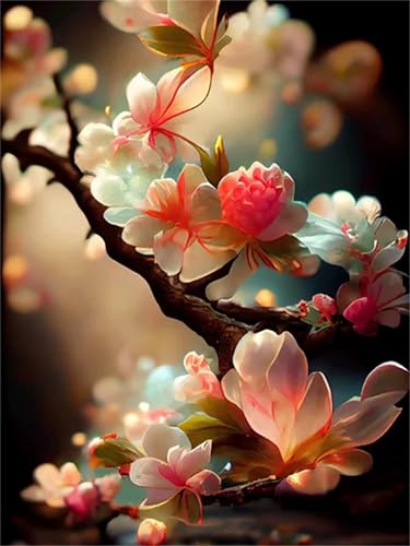 Puzzle für Erwachsene 1000 Teile Rosa Blumenbaum, 75 x 50 cm Puzzles für Erwachsene Pädagogisches Spiel Herausforderung Spielzeug 1000 Teile, Puzzle Erwachsene Anspruchsvoll von QiHon