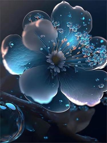 Puzzle für Erwachsene 120 Teile Abstrakte Blume Blau, 25 x 20 cm Puzzles für Erwachsene Pädagogisches Spiel Herausforderung Spielzeug 120 Teile, Puzzle Erwachsene Anspruchsvoll von QiHon