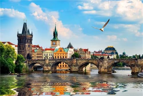 Puzzle für Erwachsene 120 Teile Gebäudelandschaft, 25 x 20 cm Puzzles für Erwachsene Pädagogisches Spiel Herausforderung Spielzeug 120 Teile, Puzzle Erwachsene Anspruchsvoll von QiHon