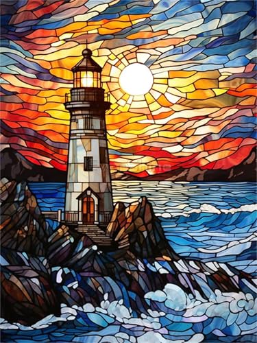 Puzzle für Erwachsene 120 Teile Leuchtturmlandschaft, 25 x 20 cm Puzzles für Erwachsene Pädagogisches Spiel Herausforderung Spielzeug 120 Teile, Puzzle Erwachsene Anspruchsvoll von QiHon