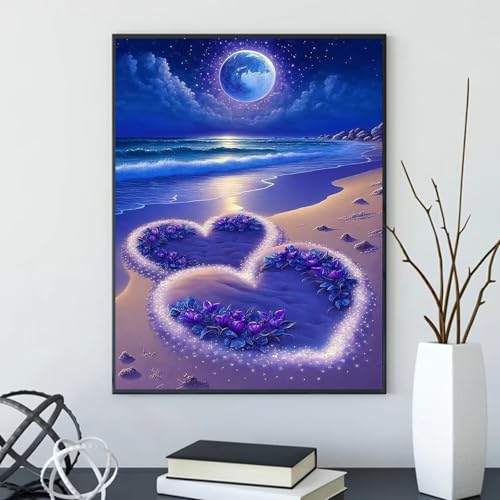 Puzzle für Erwachsene 120 Teile Mondstrandlandschaft, 25 x 20 cm Puzzles für Erwachsene Pädagogisches Spiel Herausforderung Spielzeug 120 Teile, Puzzle Erwachsene Anspruchsvoll von QiHon