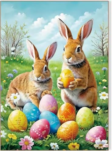 Puzzle für Erwachsene 120 Teile Osterhase, 25 x 20 cm Puzzles für Erwachsene Pädagogisches Spiel Herausforderung Spielzeug 120 Teile, Puzzle Erwachsene Anspruchsvoll von QiHon