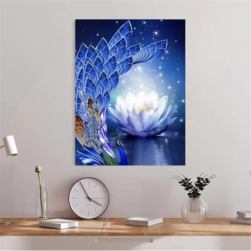 Puzzle für Erwachsene 120 Teile Pfauenlotusblume, 25 x 20 cm Puzzles für Erwachsene Pädagogisches Spiel Herausforderung Spielzeug 120 Teile, Puzzle Erwachsene Anspruchsvoll von QiHon