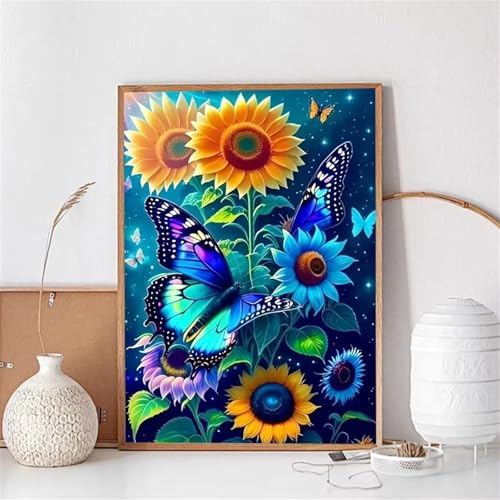 Puzzle für Erwachsene 120 Teile Sonnenblumenschmetterling, 25 x 20 cm Puzzles für Erwachsene Pädagogisches Spiel Herausforderung Spielzeug 120 Teile, Puzzle Erwachsene Anspruchsvoll von QiHon