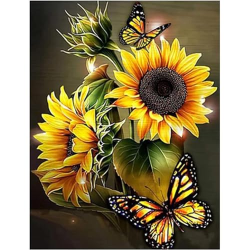 Puzzle für Erwachsene 120 Teile Sonnenblumenschmetterling, 25 x 20 cm Puzzles für Erwachsene Pädagogisches Spiel Herausforderung Spielzeug 120 Teile, Puzzle Erwachsene Anspruchsvoll von QiHon