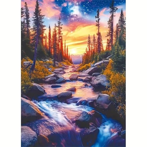 Puzzle für Erwachsene 120 Teile Sonnenuntergangsflüsse, 25 x 20 cm Puzzles für Erwachsene Pädagogisches Spiel Herausforderung Spielzeug 120 Teile, Puzzle Erwachsene Anspruchsvoll von QiHon