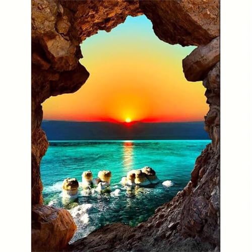 Puzzle für Erwachsene 120 Teile Sonnenuntergangshöhle, 25 x 20 cm Puzzles für Erwachsene Pädagogisches Spiel Herausforderung Spielzeug 120 Teile, Puzzle Erwachsene Anspruchsvoll von QiHon