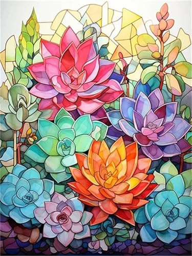 Puzzle für Erwachsene 120 Teile Sukkulente, 25 x 20 cm Puzzles für Erwachsene Pädagogisches Spiel Herausforderung Spielzeug 120 Teile, Puzzle Erwachsene Anspruchsvoll von QiHon