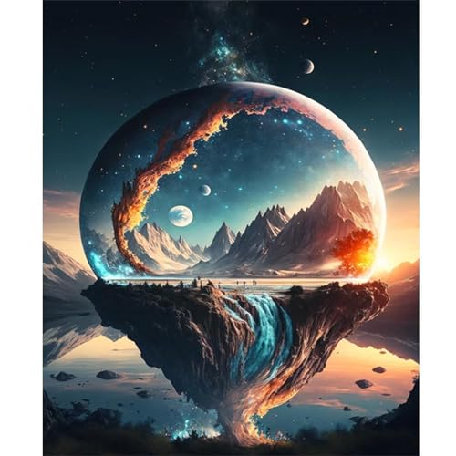 Puzzle für Erwachsene 120 Teile Weltraumlandschaft, 25 x 20 cm Puzzles für Erwachsene Pädagogisches Spiel Herausforderung Spielzeug 120 Teile, Puzzle Erwachsene Anspruchsvoll von QiHon