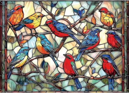 Puzzle für Erwachsene 1200 Teile Buntglasvogel, 75 x 50 cm Puzzles für Erwachsene Pädagogisches Spiel Herausforderung Spielzeug 1200 Teile, Puzzle Erwachsene Anspruchsvoll Puzzle für Erwachsene 1200 Teile Buntglasvogel, 75 x 50 cm Puzzles für Erwachsene Pädagogisches Spiel Herausforderung Spielzeug 1200 Teile, Puzzle Erwachsene Anspruchsvoll von QiHon