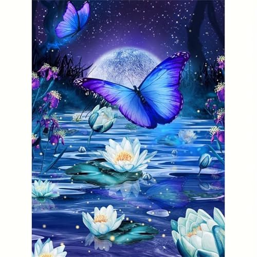Puzzle für Erwachsene 200 Teile Blauer Schmetterlingslotus, 35 x 25 cm Puzzles für Erwachsene Pädagogisches Spiel Herausforderung Spielzeug 200 Teile, Puzzle Erwachsene Anspruchsvoll von QiHon