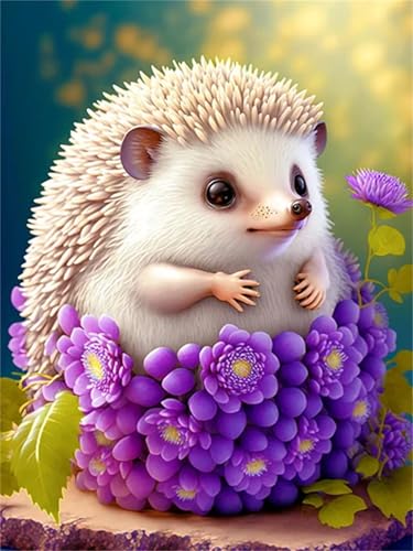 Puzzle für Erwachsene 200 Teile Igel Tier Blume, 35 x 25 cm Puzzles für Erwachsene Pädagogisches Spiel Herausforderung Spielzeug 200 Teile, Puzzle Erwachsene Anspruchsvoll von QiHon