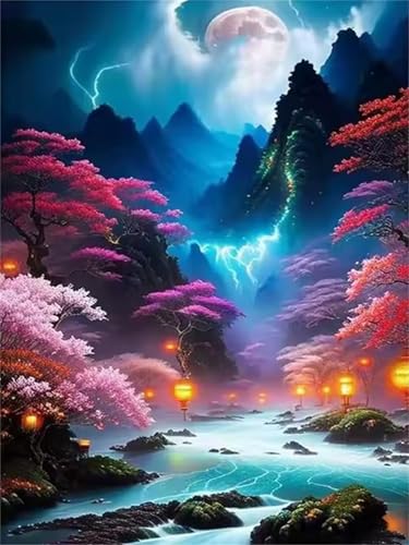 Puzzle für Erwachsene 2000 Teile Berglandschaft, 100 x 70 cm Puzzles für Erwachsene Pädagogisches Spiel Herausforderung Spielzeug 2000 Teile, Puzzle Erwachsene Anspruchsvoll von QiHon