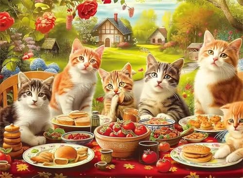 Puzzle für Erwachsene 2000 Teile Katzenlandschaft, 100 x 70 cm Puzzles für Erwachsene Pädagogisches Spiel Herausforderung Spielzeug 2000 Teile, Puzzle Erwachsene Anspruchsvoll von QiHon