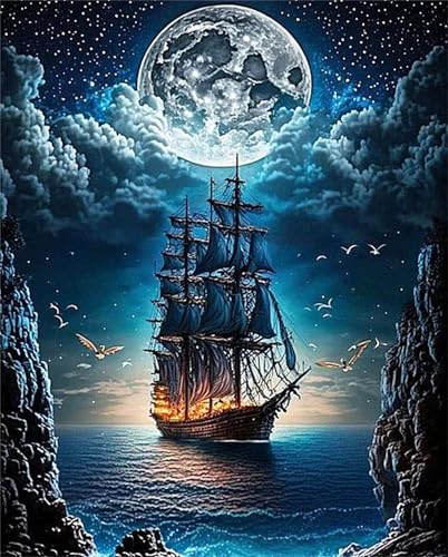 Puzzle für Erwachsene 2000 Teile Mond Segelboot Landschaft, 100 x 70 cm Puzzles für Erwachsene Pädagogisches Spiel Herausforderung Spielzeug 2000 Teile, Puzzle Erwachsene Anspruchsvoll Puzzle für Erwachsene 2000 Teile Mond Segelboot Landschaft, 100 x 70 cm Puzzles für Erwachsene Pädagogisches Spiel Herausforderung Spielzeug 2000 Teile, Puzzle Erwachsene Anspruchsvoll von QiHon