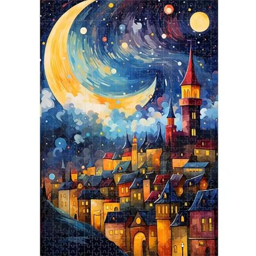 Puzzle für Erwachsene 2000 Teile Mondstadt, 100 x 70 cm Puzzles für Erwachsene Pädagogisches Spiel Herausforderung Spielzeug 2000 Teile, Puzzle Erwachsene Anspruchsvoll von QiHon
