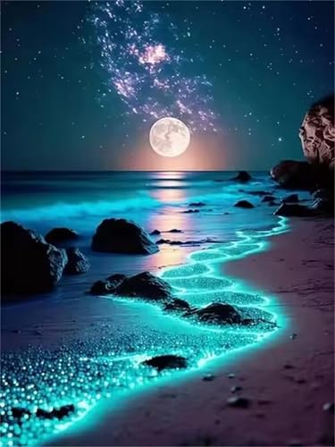 Puzzle für Erwachsene 2000 Teile Mondstrandlandschaft, 100 x 70 cm Puzzles für Erwachsene Pädagogisches Spiel Herausforderung Spielzeug 2000 Teile, Puzzle Erwachsene Anspruchsvoll von QiHon