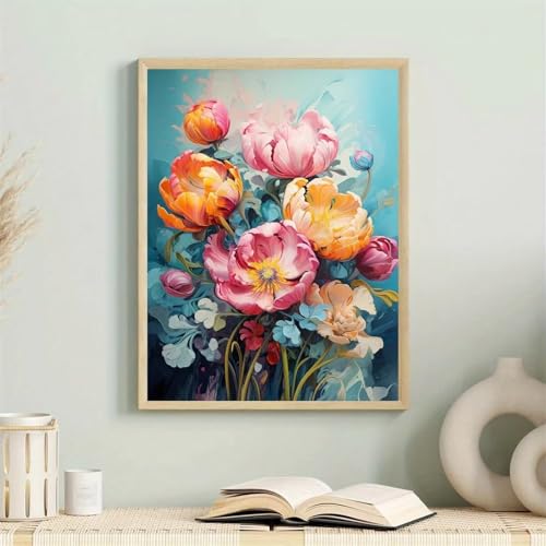 Puzzle für Erwachsene 2000 Teile Pfingstrosenrosa, 100 x 70 cm Puzzles für Erwachsene Pädagogisches Spiel Herausforderung Spielzeug 2000 Teile, Puzzle Erwachsene Anspruchsvoll von QiHon