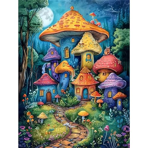 Puzzle für Erwachsene 2000 Teile Traumhauspilz, 100 x 70 cm Puzzles für Erwachsene Pädagogisches Spiel Herausforderung Spielzeug 2000 Teile, Puzzle Erwachsene Anspruchsvoll von QiHon