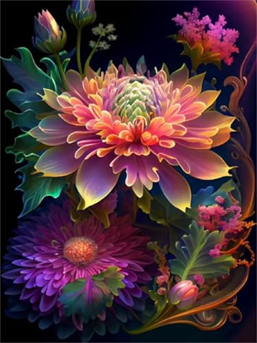 Puzzle für Erwachsene 300 Teile Abstrakte Blume, 38 x 26 cm Puzzles für Erwachsene Pädagogisches Spiel Herausforderung Spielzeug 300 Teile, Puzzle Erwachsene Anspruchsvoll von QiHon