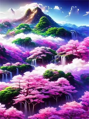 Puzzle für Erwachsene 300 Teile Baum Wasserfall Landschaft, 38 x 26 cm Puzzles für Erwachsene Pädagogisches Spiel Herausforderung Spielzeug 300 Teile, Puzzle Erwachsene Anspruchsvoll von QiHon