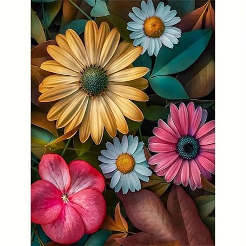 Puzzle für Erwachsene 300 Teile Gelbe Gänseblümchen, 40 x 28 cm Puzzles für Erwachsene Pädagogisches Spiel Herausforderung Spielzeug 300 Teile, Puzzle Erwachsene Anspruchsvoll von QiHon