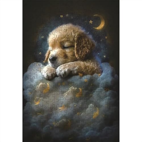 Puzzle für Erwachsene 300 Teile Hund Sternenhimmel, 40 x 28 cm Puzzles für Erwachsene Pädagogisches Spiel Herausforderung Spielzeug 300 Teile, Puzzle Erwachsene Anspruchsvoll von QiHon