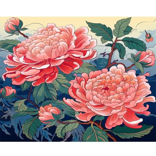 Puzzle für Erwachsene 300 Teile Pfingstrose Blume Rosa, 40 x 28 cm Puzzles für Erwachsene Pädagogisches Spiel Herausforderung Spielzeug 300 Teile, Puzzle Erwachsene Anspruchsvoll von QiHon