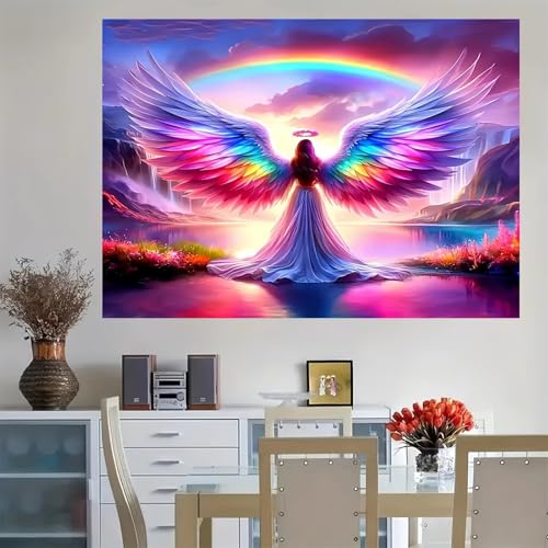 Puzzle für Erwachsene 300 Teile Regenbogenengel, 38 x 26 cm Puzzles für Erwachsene Pädagogisches Spiel Herausforderung Spielzeug 300 Teile, Puzzle Erwachsene Anspruchsvoll von QiHon