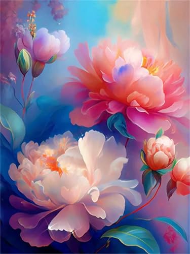 Puzzle für Erwachsene 300 Teile Rosa Pfingstrosen, 38 x 26 cm Puzzles für Erwachsene Pädagogisches Spiel Herausforderung Spielzeug 300 Teile, Puzzle Erwachsene Anspruchsvoll von QiHon