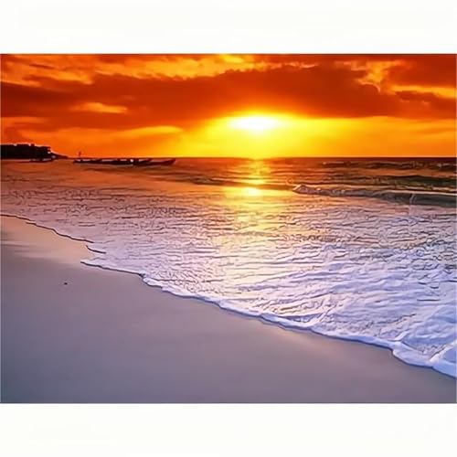 Puzzle für Erwachsene 300 Teile Sonnenuntergang Wellen Strand, 38 x 26 cm Puzzles für Erwachsene Pädagogisches Spiel Herausforderung Spielzeug 300 Teile, Puzzle Erwachsene Anspruchsvoll von QiHon
